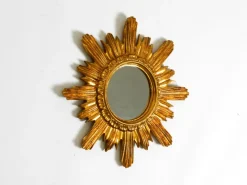 Pamono Mid-Century Modern Italian Sunburst Wall Mirror in Wood and Resin, 1950s><noscript><img width=