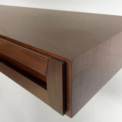 Pamono Mid-Century Modern Italian Wood Wall Console attributed to Vittorio Introini, 1960s><noscript><img width=