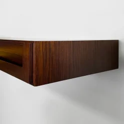 Pamono Mid-Century Modern Italian Wood Wall Console attributed to Vittorio Introini, 1960s><noscript><img width=