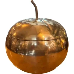 Online Pamono Mid-Century Modern Italian Brass Pumpkin Ice Bucket, 1970s