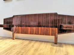 New Pamono Mid-Century Modern Italian Bed Frame with Floating Nightstands, 1950s