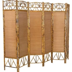 Discount Pamono Mid-Century Modern Italian Screen in Bamboo and Rattan, 1950s