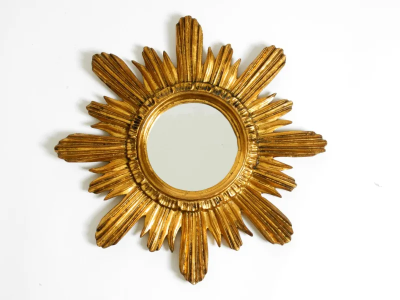 Clearance Pamono Mid-Century Modern Italian Sunburst Wall Mirror inWood and Resin, 1950s
