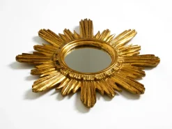 Clearance Pamono Mid-Century Modern Italian Sunburst Wall Mirror inWood and Resin, 1950s