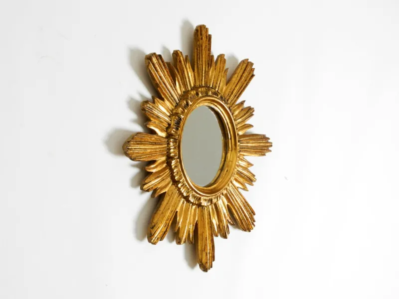 Clearance Pamono Mid-Century Modern Italian Sunburst Wall Mirror inWood and Resin, 1950s