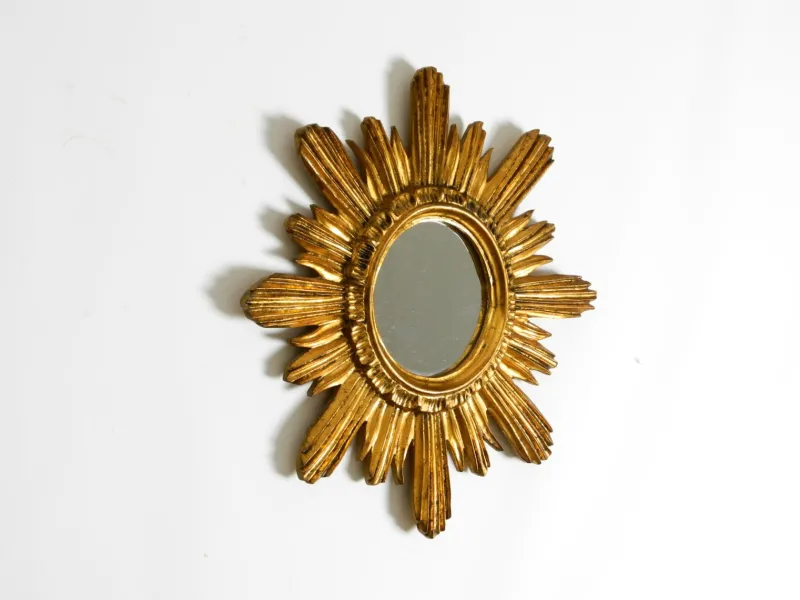 Clearance Pamono Mid-Century Modern Italian Sunburst Wall Mirror inWood and Resin, 1950s