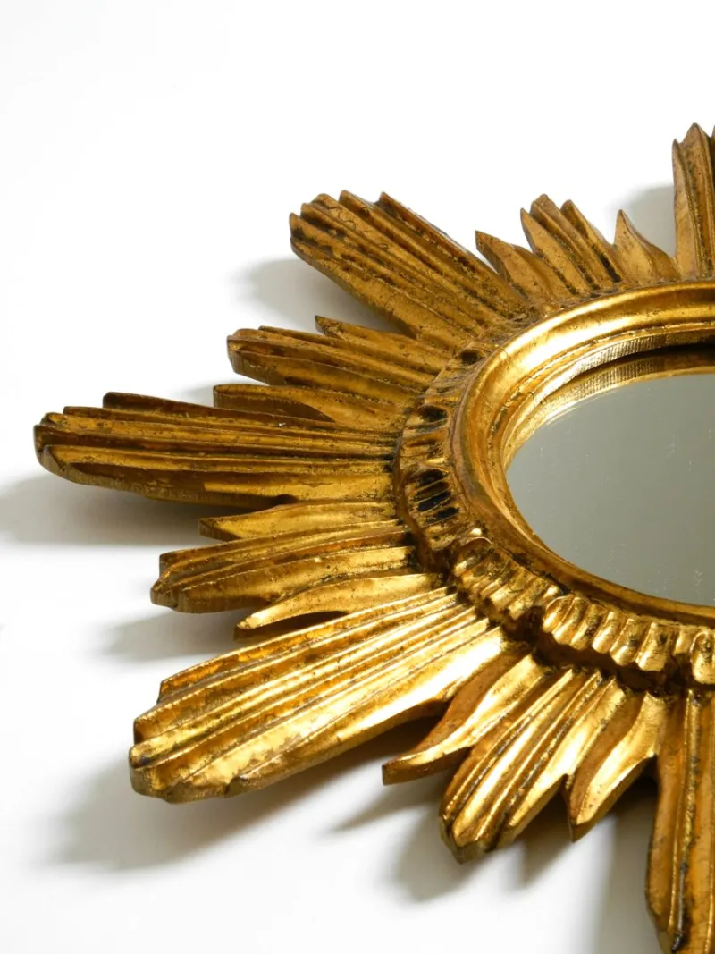 Clearance Pamono Mid-Century Modern Italian Sunburst Wall Mirror inWood and Resin, 1950s