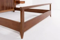 Pamono Mid-Century Modern Italian Double Bed Frame from Gio Ponti, 1950s><noscript><img width=