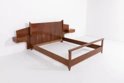 Pamono Mid-Century Modern Italian Double Bed Frame from Gio Ponti, 1950s><noscript><img width=