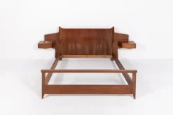 Pamono Mid-Century Modern Italian Double Bed Frame from Gio Ponti, 1950s><noscript><img width=