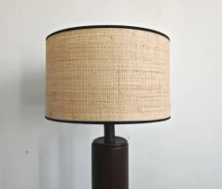 Pamono Mid-Century Modern Leather Floor Lamp by Nicetin, Former Yugoslavia, 1980s><noscript><img width=