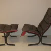 Discount Pamono Mid-Century Modern Leather Siesta Chair with Ottoman by Ingmar Relling, Set of 2