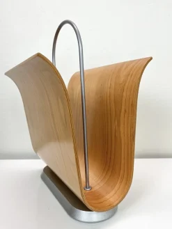 Pamono Mid-Century Modern Magazine Rack by Ligne Roset, France, 1970s><noscript><img width=