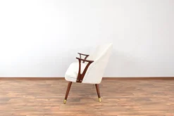 Pamono Mid-Century Modern Norwegian Teak and Boucle Sofa, 1960s