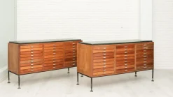 Pamono Mid-Century Modern Oak Haberdashery Counters, 1960s, Set of 2> Cabinets & Wardrobes