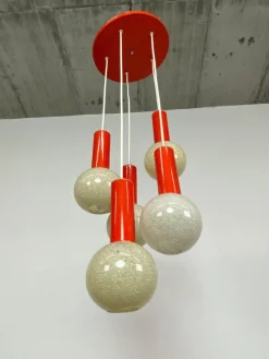 Pamono Mid-Century Modern Orange Hanging Lamp, 1960s> Ceiling Lights