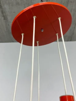 Pamono Mid-Century Modern Orange Hanging Lamp, 1960s><noscript><img width=