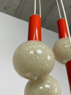 Pamono Mid-Century Modern Orange Hanging Lamp, 1960s><noscript><img width=