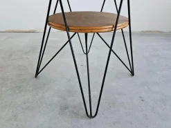 Pamono Mid-Century Modern Patio Wicker Table, Italy, 1950s><noscript><img width=