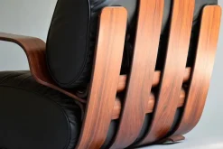 Outlet Pamono Mid-Century Modern Plywood and Leather Rocking Chair