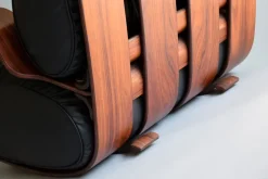 Outlet Pamono Mid-Century Modern Plywood and Leather Rocking Chair