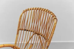 Hot Pamono Mid-Century Modern Rattan and Bamboo Rocking Chair, 1960s