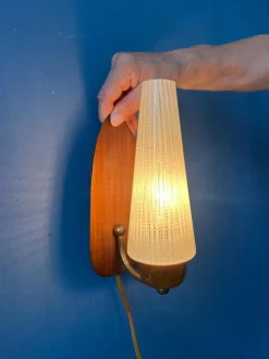 Best Pamono Mid-Century Modern Scandinavian Glass Wall Sconce