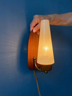 Best Pamono Mid-Century Modern Scandinavian Glass Wall Sconce
