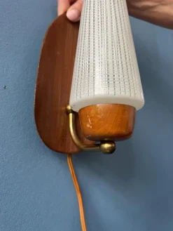 Best Pamono Mid-Century Modern Scandinavian Glass Wall Sconce