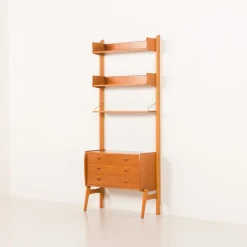 Outlet Pamono Mid-Century Modern Scandinavian Teak Free Standing Wall Unit, 1960s