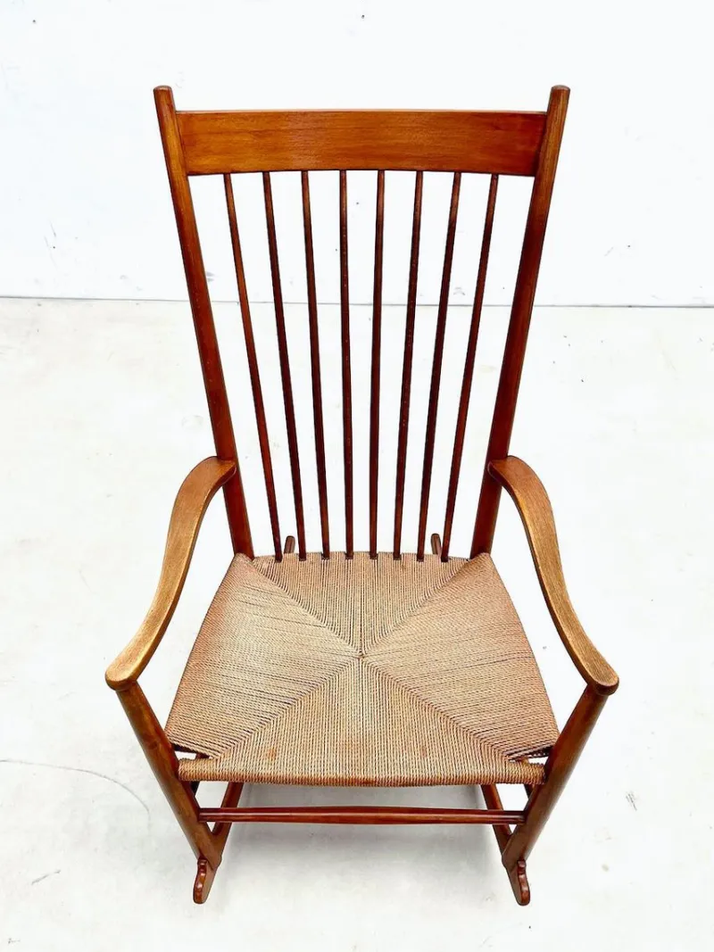 Pamono Mid-Century Modern Scandinavian Model J16 Rocking Chair attributed to Hans Wegner, 1960s> Rocking Chairs