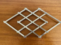 Pamono Mid-Century Modern Silver Plated Extending Trivet by Jacques Adnet, 1950s> Dinnerware Accessories