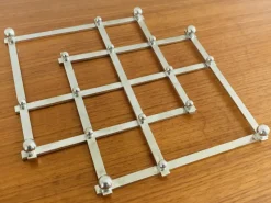 Pamono Mid-Century Modern Silver Plated Extending Trivet by Jacques Adnet, 1950s><noscript><img width=