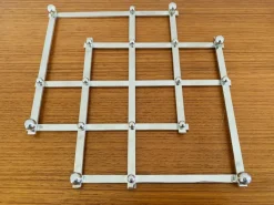 Pamono Mid-Century Modern Silver Plated Extending Trivet by Jacques Adnet, 1950s><noscript><img width=