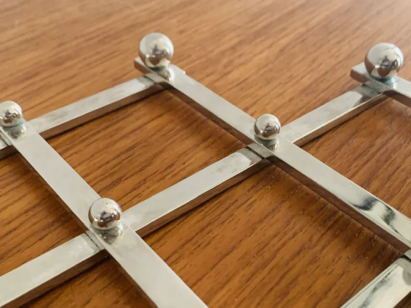 Pamono Mid-Century Modern Silver Plated Extending Trivet by Jacques Adnet, 1950s> Dinnerware Accessories
