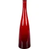 New Pamono Mid-Century Modern Smoked Ruby Red Blown Murano Glass Bottle, Italy, 1970s