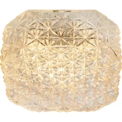 Pamono Mid-Century Modern Square Clear Glass Flush Mount> Ceiling Lights