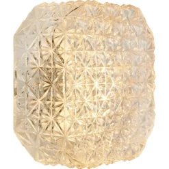 Pamono Mid-Century Modern Square Clear Glass Flush Mount><noscript><img width=