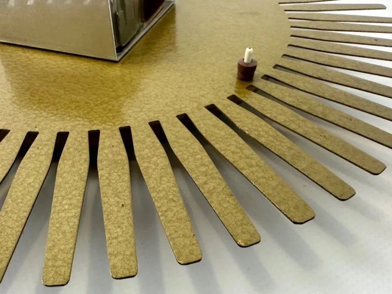 Pamono Mid-Century Modern Sunburst Wall Clock in Brass from Meister Anker, 1960s> Clocks