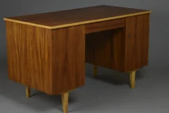 Pamono Mid-Century Modern Swedish Double-Sided Desk in Teak, 1960s><noscript><img width=