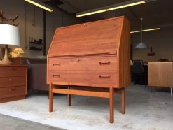 Outlet Pamono Mid-Century Modern Swedish Teak Secretary Writing Desk by Arne Wahl Iversen