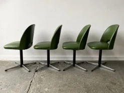 Pamono Mid-Century Modern Swivel Dining or Office Chairs, 1960s, Set of 4><noscript><img width=