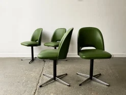 Pamono Mid-Century Modern Swivel Dining or Office Chairs, 1960s, Set of 4><noscript><img width=