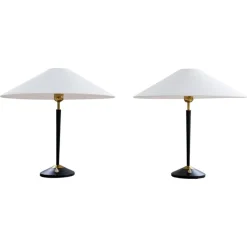 Online Pamono Mid-Century Modern Table Lamps in Brass and Cast Iron from Asea, 1950s, Set of 2