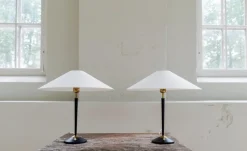 Online Pamono Mid-Century Modern Table Lamps in Brass and Cast Iron from Asea, 1950s, Set of 2