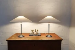 Online Pamono Mid-Century Modern Table Lamps in Brass and Cast Iron from Asea, 1950s, Set of 2