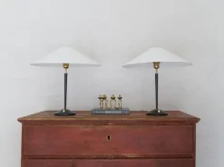 Online Pamono Mid-Century Modern Table Lamps in Brass and Cast Iron from Asea, 1950s, Set of 2