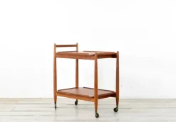 Best Pamono Mid-Century Modern Teak Cocktail Trolley from White & Newton