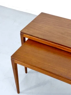 Pamono Midcentury Modern Teak Nesting Tables, 1960s, Set of 2><noscript><img width=