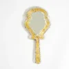 Online Pamono Mid-Century Modern Venetian Hand Mirror with Murano Glass Rosettes, 1950s